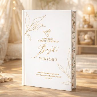 BAJKI dla Dziecka Elegancka Pamiątka Chrztu z Imieniem