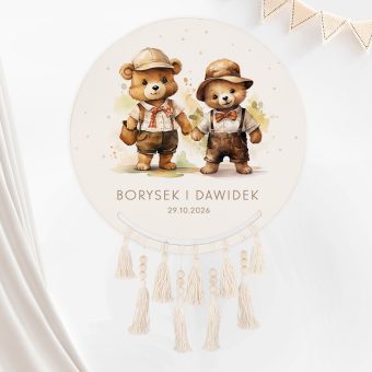 ŁAPACZ snów do pokoju bliźniaków Misie