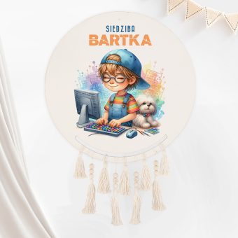 ŁAPACZ SNÓW dekoracja pokoju Małego Informatyka