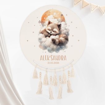 ŁAPACZ SNÓW ozdoba do pokoju dziecka Śpiący Szop