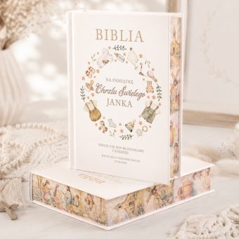 BIBLIA Dla Dzieci Elegancka Pamiątka Chrztu Świętego