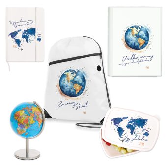 Wyprawka ZESTAW Akcesoria Szkolne z Globusem