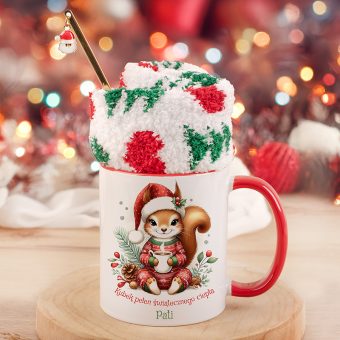 MUG Gift Zestaw Świąteczny Kubek Skarpety i Łyżeczka