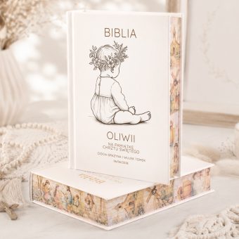 BIBLIA na Chrzest Święty Prezent Personalizowany dla Dziewczynki