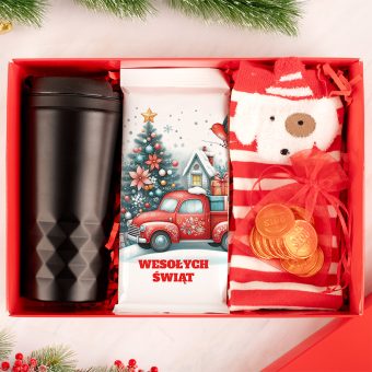 ZESTAW z Kubkiem Termicznym Prezent Świąteczny