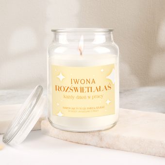ŚWIECA Zapachowa Prezent dla Koleżanki na Odejście z Pracy
