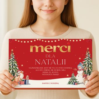 MERCI Duża Bombonierka Prezent Świąteczny
