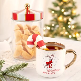 ZESTAW Świąteczny na Zimowe Wieczory Kubek i Ciasteczka