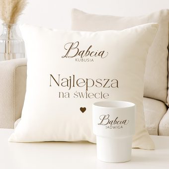 ZESTAW Poduszka i Kubek Pomysł na Prezent dla Babci