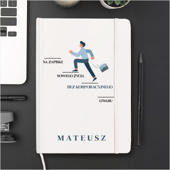 NOTATNIK Prezent na Odejście z Pracy w Korporacji