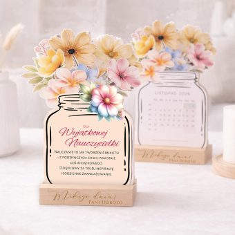 KALENDARZ Biurkowy jak Bukiet Kwiatów Prezent na Dzień Nauczyciela