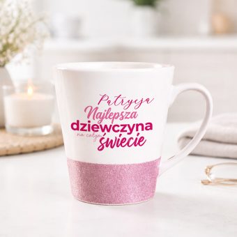 KUBEK Brokatowy Prezent dla Najlepszej Dziewczyny