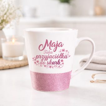 KUBEK z Brokatem Wyjątkowy Prezent dla Przyjaciółki