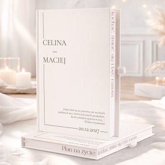 PLANER Ślubny Personalizowany Z Cytatem