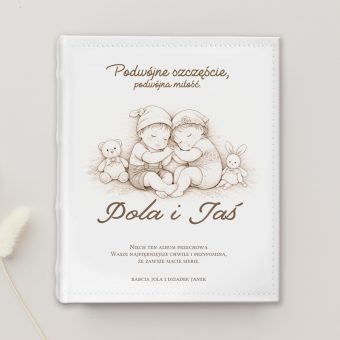 ALBUM Tradycyjny Prezent dla Bliźniaków Chłopca i Dziewczynki
