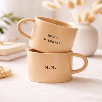 Śmieszny Kubek FILIŻANKA Personalizowana Morda w Kubeł