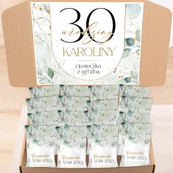 Personalizowany ZESTAW Ciasteczek z Wróżbą na 30 urodziny 30szt