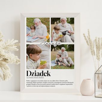 FOTOPLAKAT z Definicją Słowa Babcia Dziadek Wyjątkowy Prezent