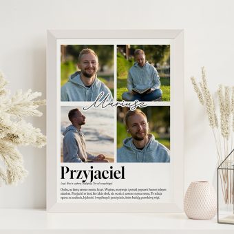 PLAKAT z Definicją Słowa Przyjaciel Przyjaciółka Fotoprezent