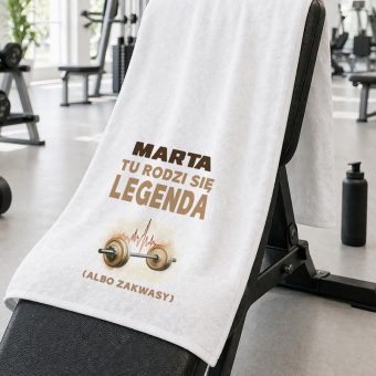 Personalizowany RĘCZNIK Kąpielowy na Siłownię Prezent dla Sportowca
