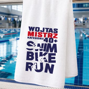 Personalizowany RĘCZNIK Kąpielowy Prezent dla Sportowca Triathlonisty