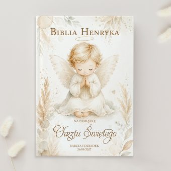 BIBLIA Exclusive Elegancka Pamiątka Chrztu Świętego