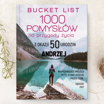 BUCKET LIST Książka 1000 Pomysłów Oryginalny Prezent na 50 urodziny