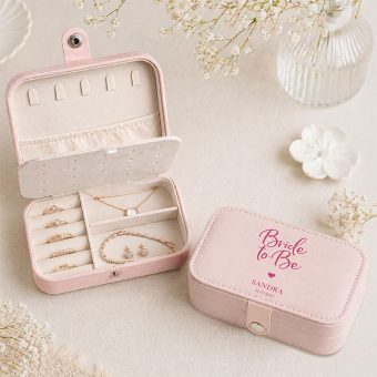 Różowy KUFEREK Prezent dla Panny Młodej Bride to Be