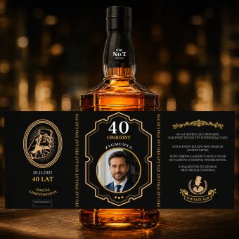 ETYKIETA na Whisky ze Zdjęciem Prezent na Urodziny Mężczyzny