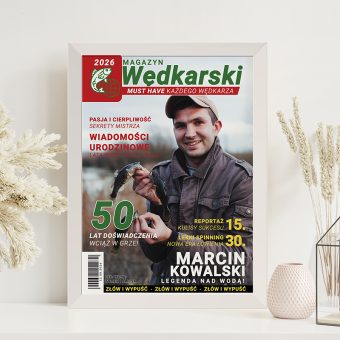 OKŁADKA GAZETY Plakat Prezent dla Wędkarza na Urodziny