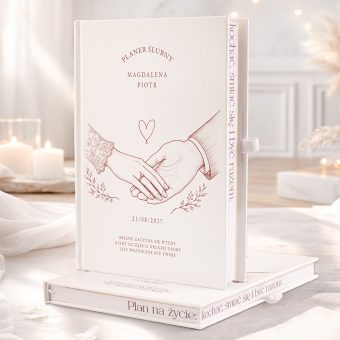 Personalizowany PLANER Organizer Ślubny dla Pary Młodej
