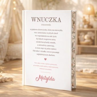 KSIĄŻKA BAJKI z Definicją Słowa Prezent dla Wnuczki