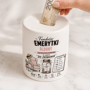 SKARBONKA Zabawny Prezent dla Emerytki