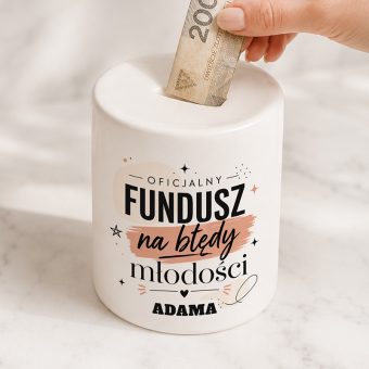 SKARBONKA Fundusz na Błędy Młodości Zabawny Prezent Urodzinowy
