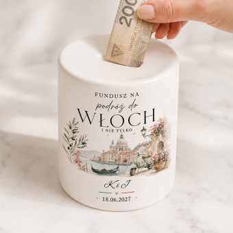 SKARBONKA Fundusz na Podróż do Włoch Prezent na Ślub