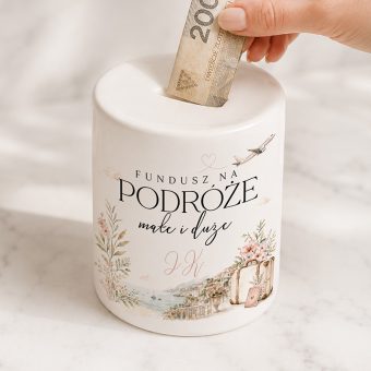 Ceramiczna SKARBONKA Prezent Urodzinowy dla Podróżniczki