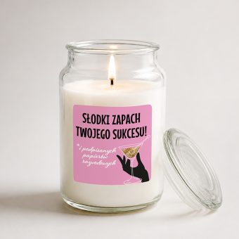 ŚWIECA zapachowa prezent z okazji podpisanych papierów rozwodowych