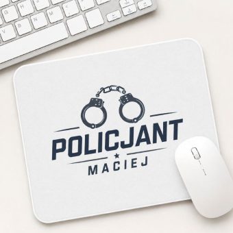 Personalizowana PODKŁADKA pod Myszkę Prezent dla Policjanta
