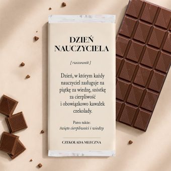 CZEKOLADA Mleczna z Definicją Prezent na Dzień Nauczyciela