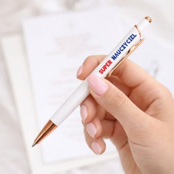 DŁUGOPIS Super Nauczyciel Nauczycielka Drobny Upominek na Dzień Nauczyciela