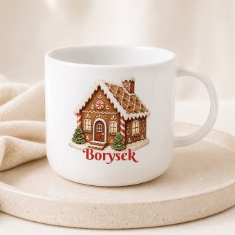 Plastikowy KUBEK Świąteczny dla Dziecka Domek z Piernika