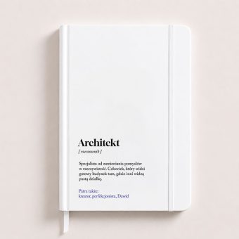 NOTATNIK z Definicją Słowa Prezent dla Architekta