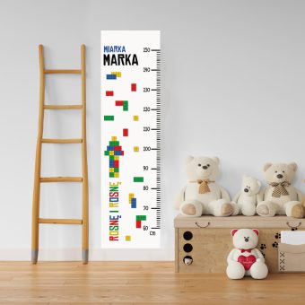 MIARKA Wzrostu do Pokoju Małego Fana Klocków LEGO