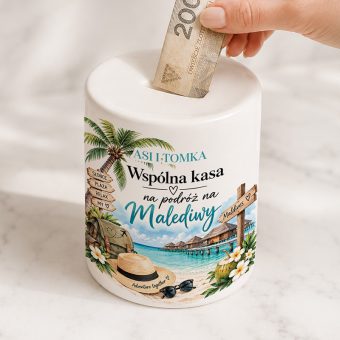 Ceramiczna SKARBONKA dla Pary na Podróż na Malediwy