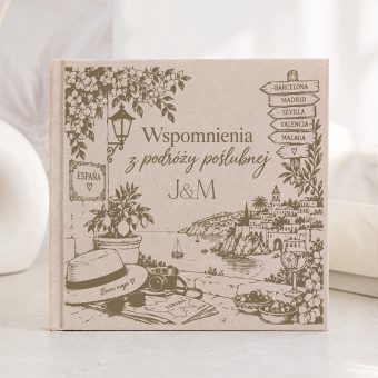 Welurowa KSIĘGA na Wspomnienia z Honeymoon w Hiszpanii