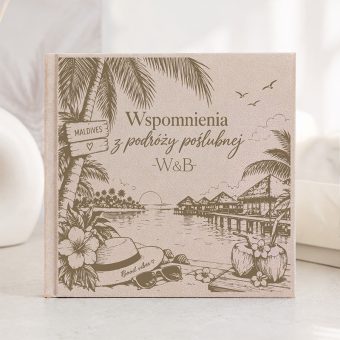 KSIĘGA Wspomnień Welurowa z Podróży Poślubnej Malediwy