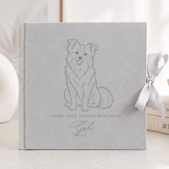 Welurowy ALBUM na Zdjęcia Psa Border Collie