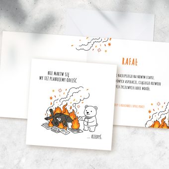 Personalizowana KARTKA Śmieszny Prezent na Pożegnanie Pracownika