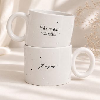 Śmieszny KUBEK Psia Matka Wariatka