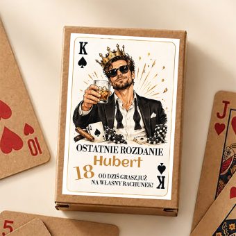 Personalizowane KARTY do Gry Zabawny Prezent dla Chłopaka na 18 Urodziny
